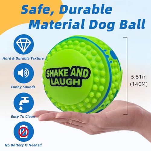 Spiky Interactive Dog Toys Ball, XL, 5.51 in (14 cm) - color: Spiky, Straight, size: XL 5.51 in (14 cm)