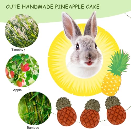 Bunny Toys, 21PCS Rabbit Chew Toys for Teeth, Guinea Pig Natural Treats - size: 21Pack-small Set