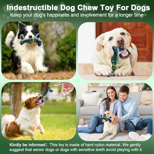 Rensh 3-Pack Dog Chew Toys for Aggressive Chewers (25-90) LB, Milk-Flavored - color: purple