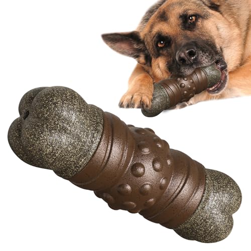 TLKNG Large Size Indestructible Squeaky Dog Chew Toy for Medium/Large Aggressive Chewers Breed Dogs Durable Squeak Bone Teething Crate Toys