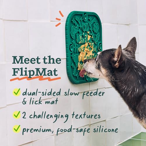 Woof Green FlipMat & LickWells Pumpkin Butter Dog Lick Mat Spread, 12 oz
