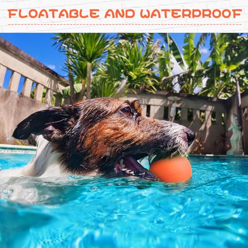 Hiboom 15 Pack Natural Rubber Dog Tennis Balls for Fetch, Orange - color: Orange