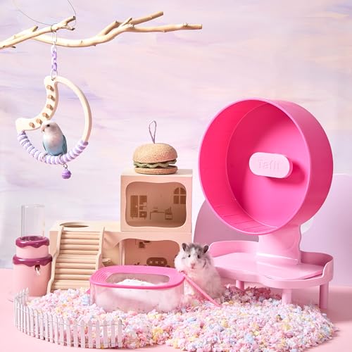Super‑Silent Hamster Exercise Wheel – 10.2‑inch Quiet Running Spinner - color: Raspberry Pink, size: 10.2inch