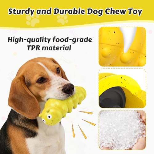 Tough Interactive Dog Toy for Outdoor Swimming & Water Fetch Play - color: Yellow Chubby