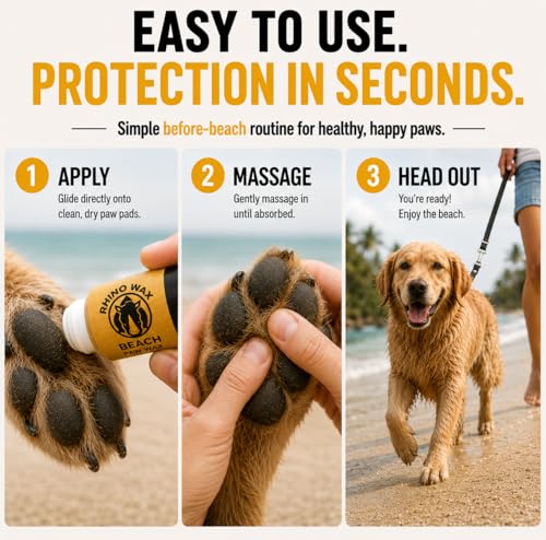 Rhino Wax Beach Paw Wax for Dog Beach Essentials, Hot Sand, Rocks & Salt - color: Paw Beach Wax