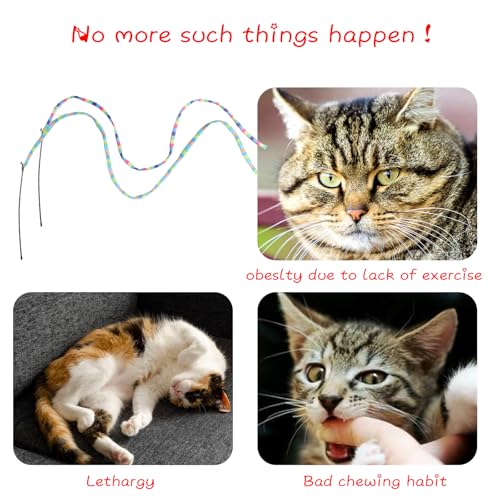 Cat Wand Toys Interactive Kitten Toys-3 Packs - size: 3 PCS