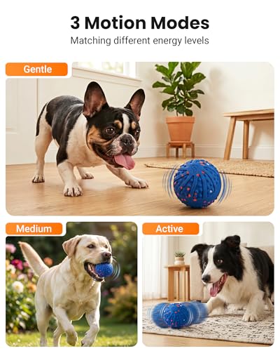 Interactive Dog Toys with Teeth-Friendly Bumps, 3 Modes, ETPU Material