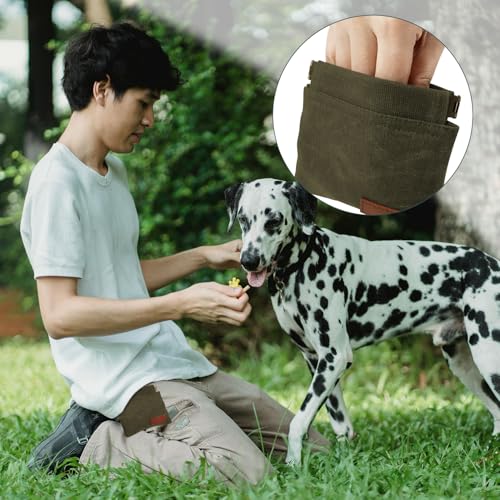 1 Pcs Pocket Pet Training Pouch,Dog Treat Pouch (Olive drab) - color: Olive drab