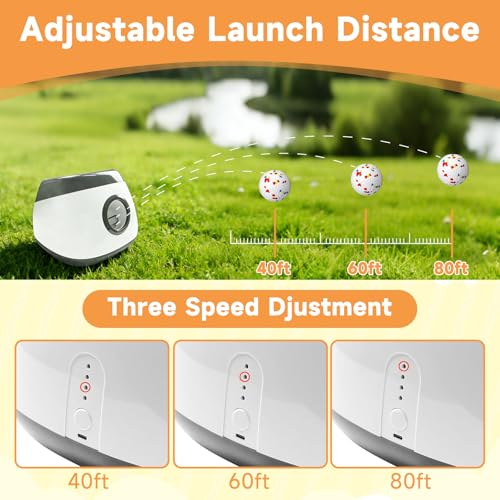 Automatic Dog Ball Launcher, 6 ETPU Balls, Adjustable Distance - color: Grey-XL