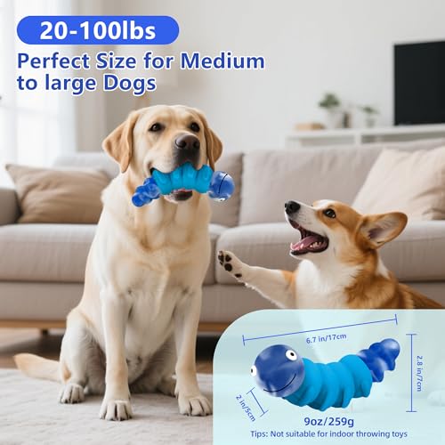 Indestructible Dog Toys for Aggressive Chewers, Tough Toy - color: Blue