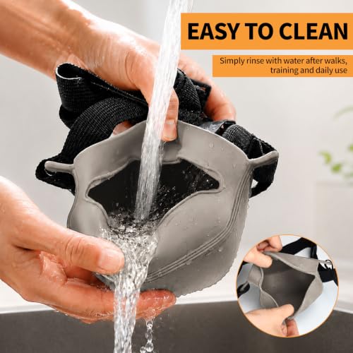Silicone Dog Treat Pouch with Training Clicker - color: Milky tea, size: 1 PACK