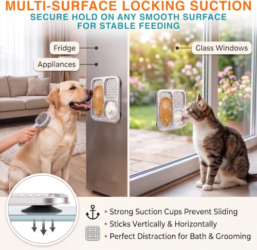 Stainless Steel Lick Mat for Dogs & Cats, Large Non-Slip Slow Feeder Pad with Suction Cups, Chew-Proof Dog Licking Mat for Anxiety Relief, Bathing & Grooming Time - size: 1 Pack