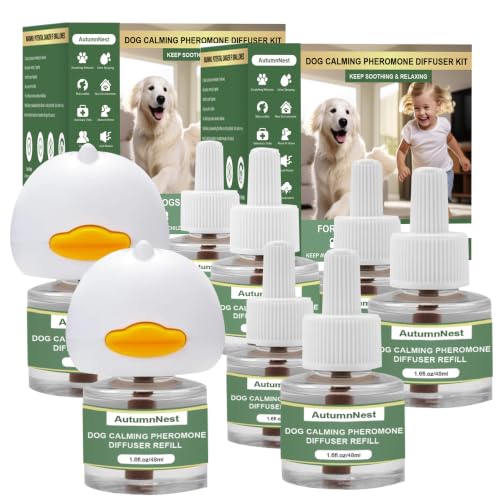 8-in-1 Dog Calming Diffuser Kit, 2 Plug-Ins & 6 Refills, 180-Day Supply - color: 8 packs - Duck Diffuser
