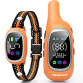 2-in-1 Dog Shock Collar and Bark Collar for Dogs – 3300FT Dog Training Collar with Remote, IP67 Waterproof e Collar with Anti-Bark/Beep/Vibration/Shock Modes for Small Medium Large Dog(8-120Lbs) - color: Orange
