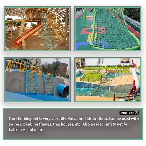 Outdoor & Indoor Premium Climbing Net - 8 Sizes Polyester Fiber. Easy Install with Extras. Handcrafted & Practical. Ideal Gift. (3ft x 9ft)