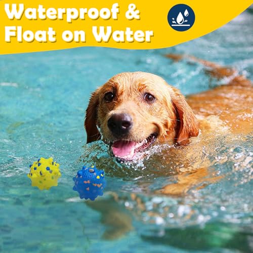 4PCS Tennis Balls for Dogs, Indestructible Durable Bouncy Toy Balls, Medium