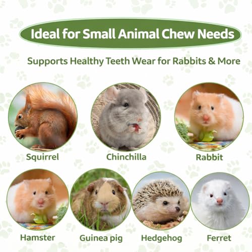 Sukh 240g Rabbit Chew Sticks - Natural Sweet Bamboo Chew for Small Animals - size: 8.47 OZ