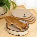 Conlun Oval Cat Scratcher Box with 4 Scratching Pads | Medium - color: Black Cat, size: 4 Pads-Cat Scratcher Box
