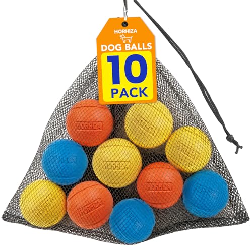10 Pack Dog Balls, Size Medium for Dogs 20-60 lbs - size: 10 PCS
