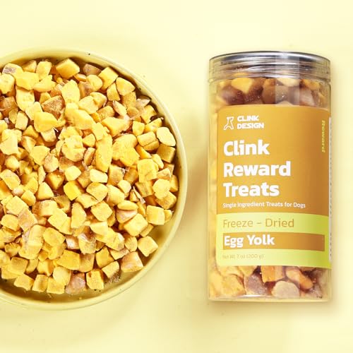 Clink Design Dog Training Treats, Freeze Dried Egg Yolk Snacks, 7oz