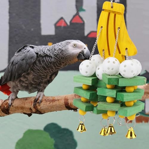 GPY Parrot Toys for Macaw, Interactive Bird Toys for Parrots Large Bird - color: Big banana