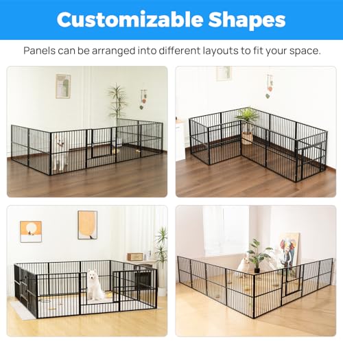 2-Panel Dog Playpen Extension - color: Black, style: 2 Panels
