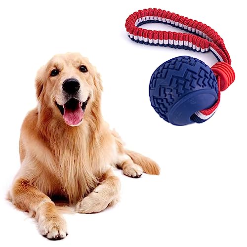 Dog Ball with Rope Toy,Ball on Rope Dog Chew Toys