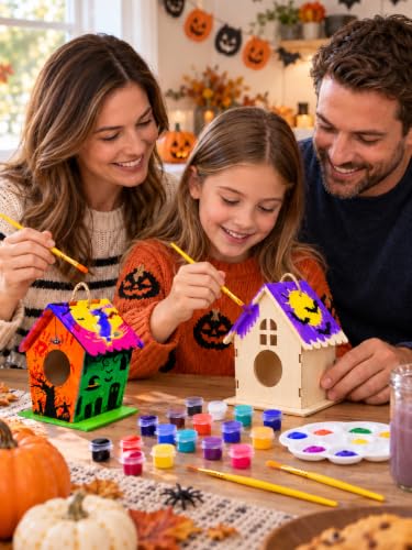 hapray 2 Pack Bird House Kits for Kids, DIY Birdhouse Kit Build and Paint - color: 2 Pack Bird House