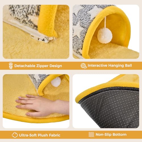 Avont Guinea Pig Tunnel Bed, Washable Hideout for Small Pets - color: Star