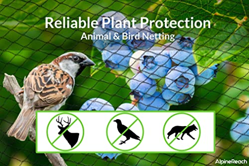 AlpineReach Garden Netting 15 x 30 ft, Black Heavy Duty Bird Net - color: Black, size: 15ft x 30ft