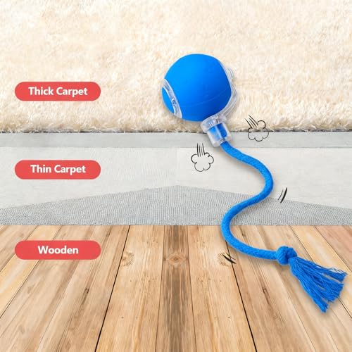 Speed 2.0 Tail Interactive Cat Toys, Rechargeable Ball for Indoor Cats - color: Blue tail