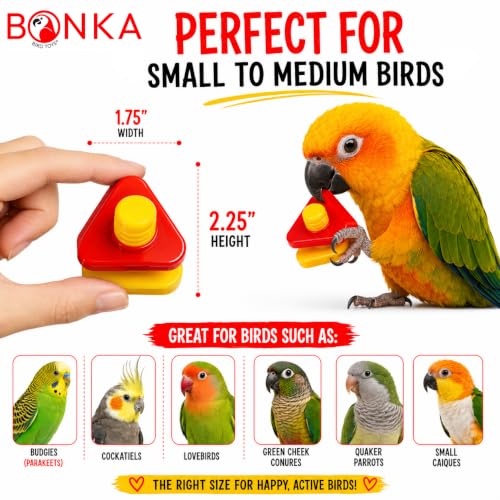 Bonka Bird Toys 3505 Pk6 Huge Nuts and Bolts Colorful Enticing Large Screw Interactive Foot Beak Throw Parrot Cockatoo Amazon African Grey Macaw Hyacinth