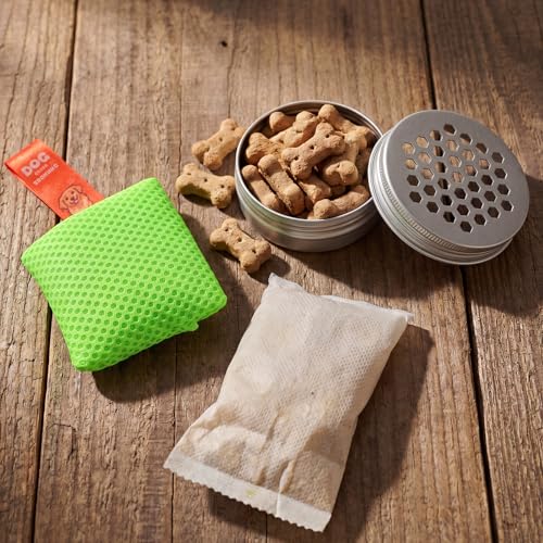 19 Pcs Dog Scent Work Tins Training Kit 6 Nose Magnetic Dots Scents Works Containers 6 Magnet 4 Smell Training Scent Pack1 Pair Tweezers 1 Drawstring Bag for Dog Trainings Loss of Smell