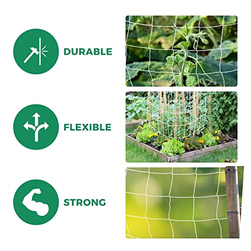 Kikhope Plant Trellis Netting, 5x30ft Garden Trellis Net for Climbing Plant - size: 5 x 30 ft ( 1 Pack )