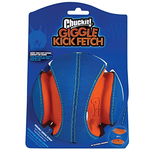 ChuckIt! Kick Fetch Dog Toy Ball With Giggle Sounds, Small - size: Small, style: Giggle