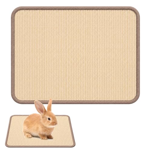 1 Pcs Rabbit Scratching Pad, Natural Sisal Bunny Mat Claws