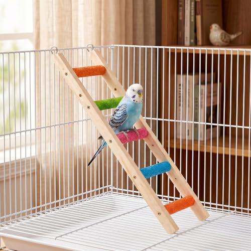 5-Section Parrot Ladder, Climbing Rope with Hooks, Chew-Proof Perch
