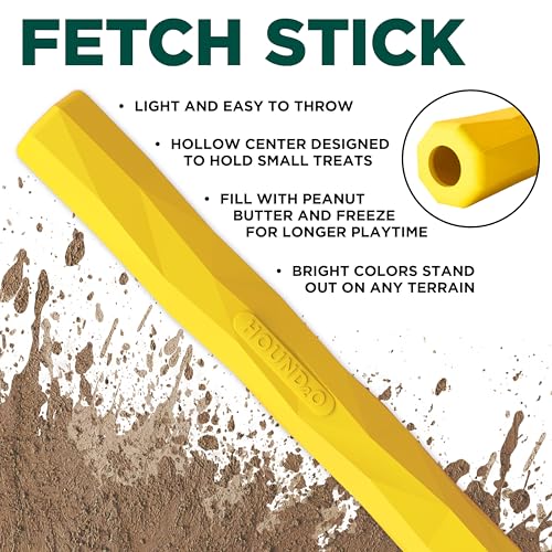 Playology Hound2O Fetch Stick Dog Toy - Outdoor Dog Toy - Yellow - color: Yellow