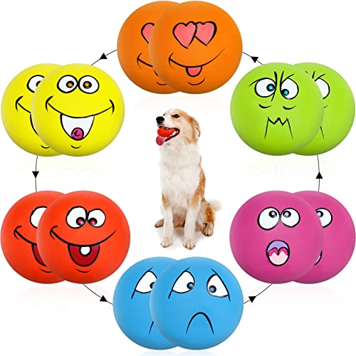 Hungdao 12 Pcs Squeaky Dog Toys, Small Dog Ball Bulk, Rubber Latex, Lively - style: Lively