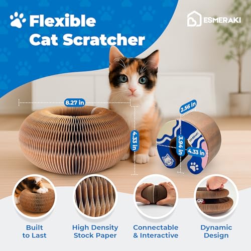 Flexible Cat Scratcher 5-Piece Bundle, Interactive Ball Track Cat Toy