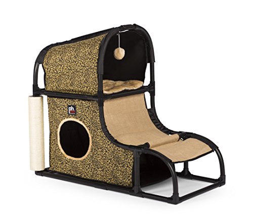 Prevue Pet Products Catville Loft with Plush Beds & Perches - Leopard Print