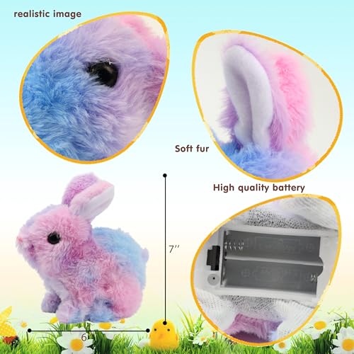 Easfan Pink Jumping Bunny Interactive Talking Plush Toy for Kids - style: Bunny