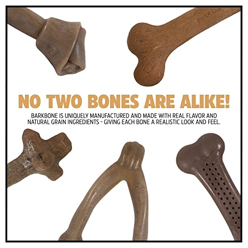 Pet Qwerks Flavorit BarkBone - Fillable Dog Bone for Moderate Chewers - Peanut Butter Flavor - 4.25" - size: Small