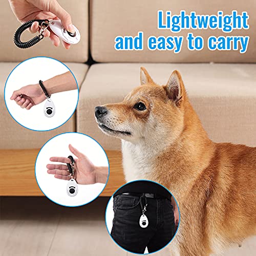 Diyife Dog Clicker for Training, 2 Pack Dog Training Clicker - color: Blue and White