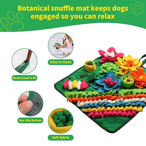 Snuffle Mat for Dogs - Christmas Dog Interactive Puzzle Toy for Mental Stimulation, Anxiety Relief & Slow Feeding, Fun Enrichment for Small/Medium Puppy & Cats