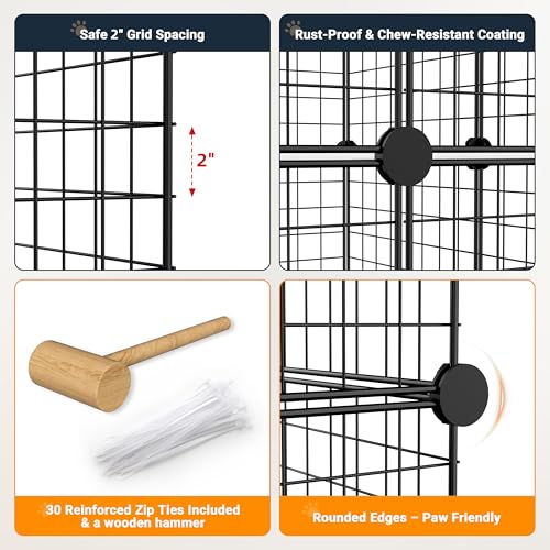 3-Tier DIY Indoor Cat Cage with Skylight, Accommodates Multiple Pets; Foldable Large Cat Cage Enclosure (with Litter Box Area); 43.7-Inch Metal Wire Cat Bed Habitat