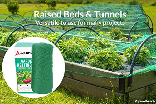 AlpineReach Garden Netting 15 x 50 ft, Green Heavy Duty Bird Net - color: Green, size: 15ft x 50ft