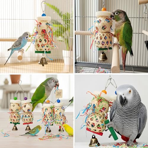 Bird Toys, 2pcs Set for Small & Medium Parrots