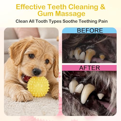 Puppy Toys, 6 Pack Dog Chew Toys, Teething Toys for Small Dogs, Yellow - color: Yellow, size: Small（6Pack）