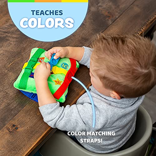 Buckle Toys - Buster Square - Learning Activity Toy - Develop Fine Motor Skills and Problem Solving - Easy Travel Toy - Educational Classroom Must Have (Pack of 2) - size: 6.5 inches (Pack of 2)